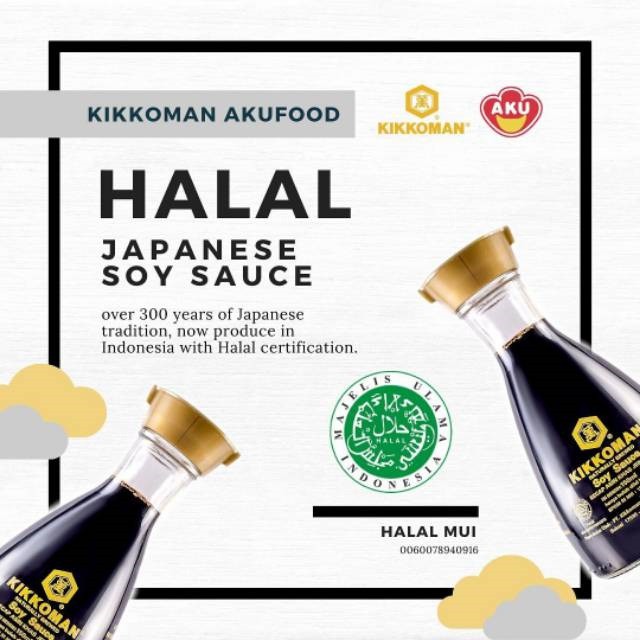 KIKKOMAN - KECAP ASIN JEPANG HALAL ALL PURPOSE - 150 ML (BOTOL)