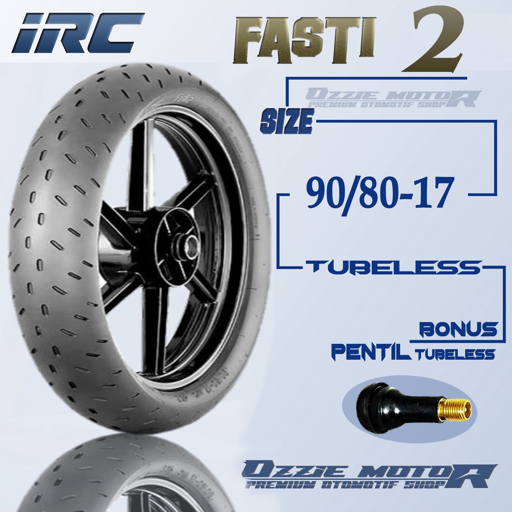 IRC FASTI 2 90/80-17 TUBELESS SOFTCOMPOUND RACING BAN RING 17