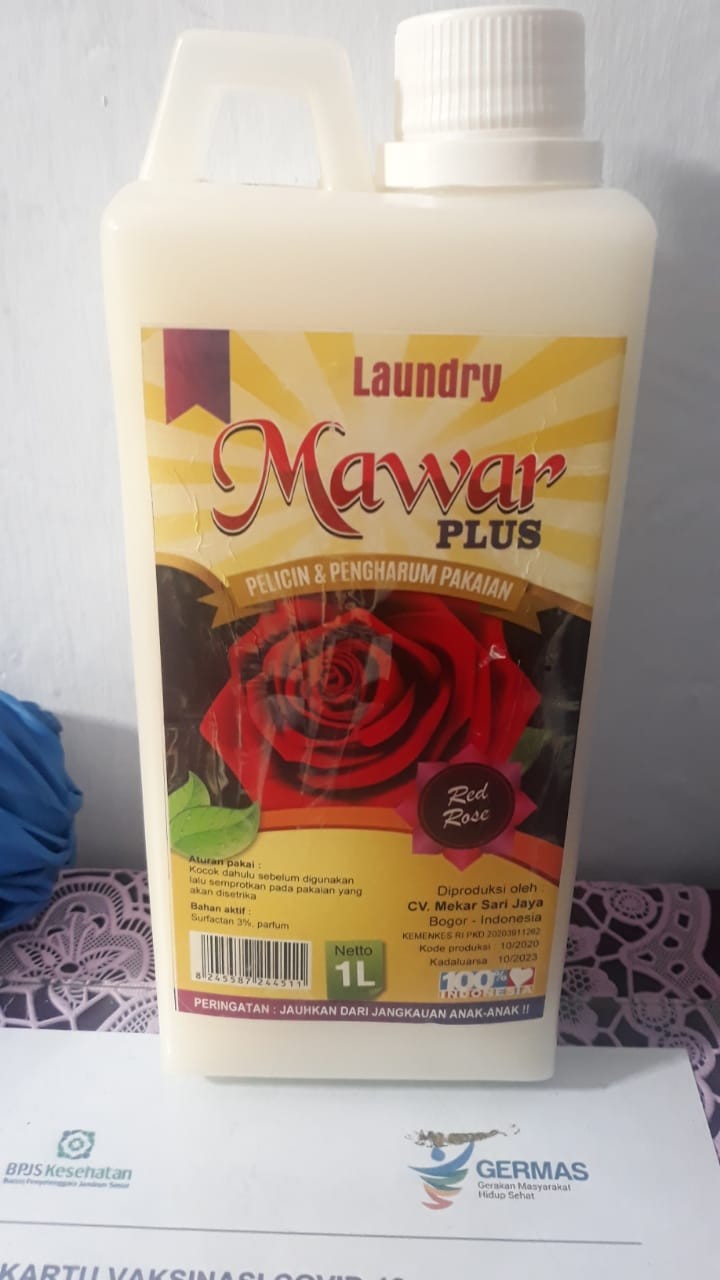 Loundry Mawar Plus 1 Liter Original Pelicin Dan Pengharum Pakaian