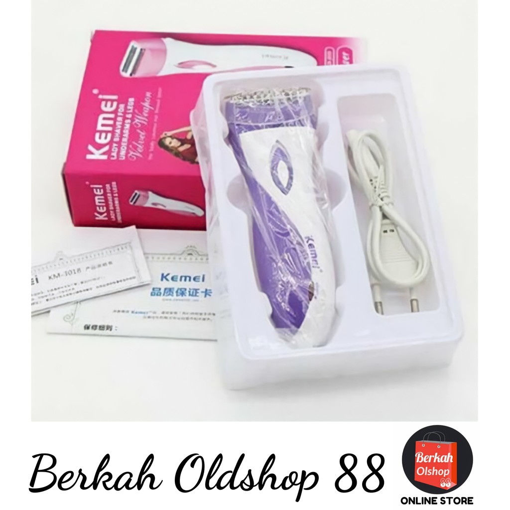 Berkah Oldshop 88 - Shaver Kemei 3018 Alat Cukur Rambut/Bulu Ketiak/Kaki/Kemaluan Wanita