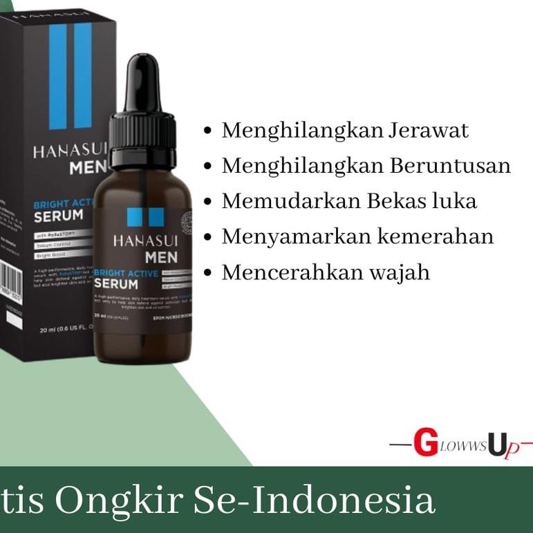 ➢ SERUM WAJAH PRIA PENCERAH WAJAH PRIA HANASUI MEN BRIGHT ACTIVE 20ML SERUM WHITENING PENCERAH WAJAH