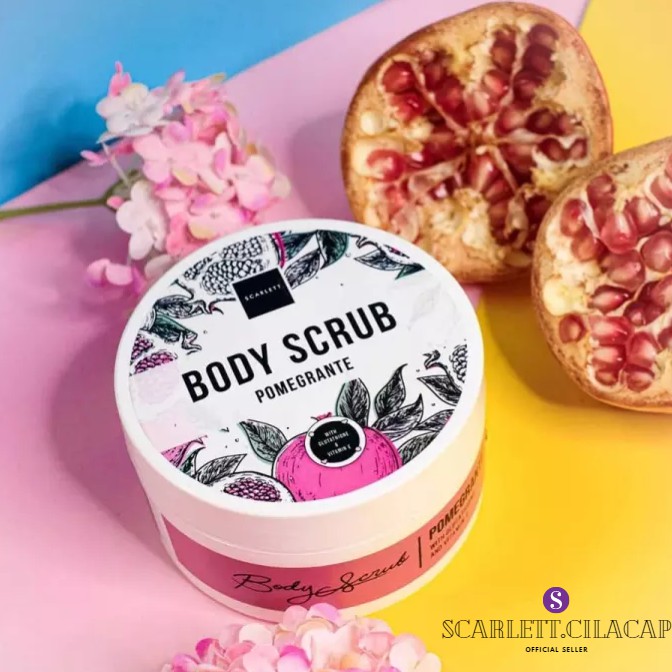 Scarlett Body Scrub Pomegrante 250ml || scarlett cilacap