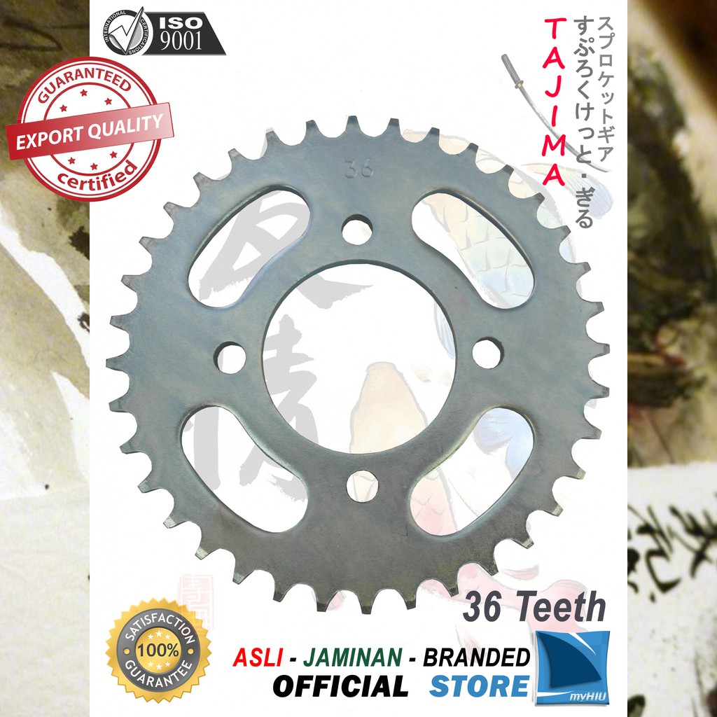 Gigi Tarik 36T ~ 45T SUZUKI RGR, GP 125 Gir Belakang - Rear Sprocket Gear TAJIMA