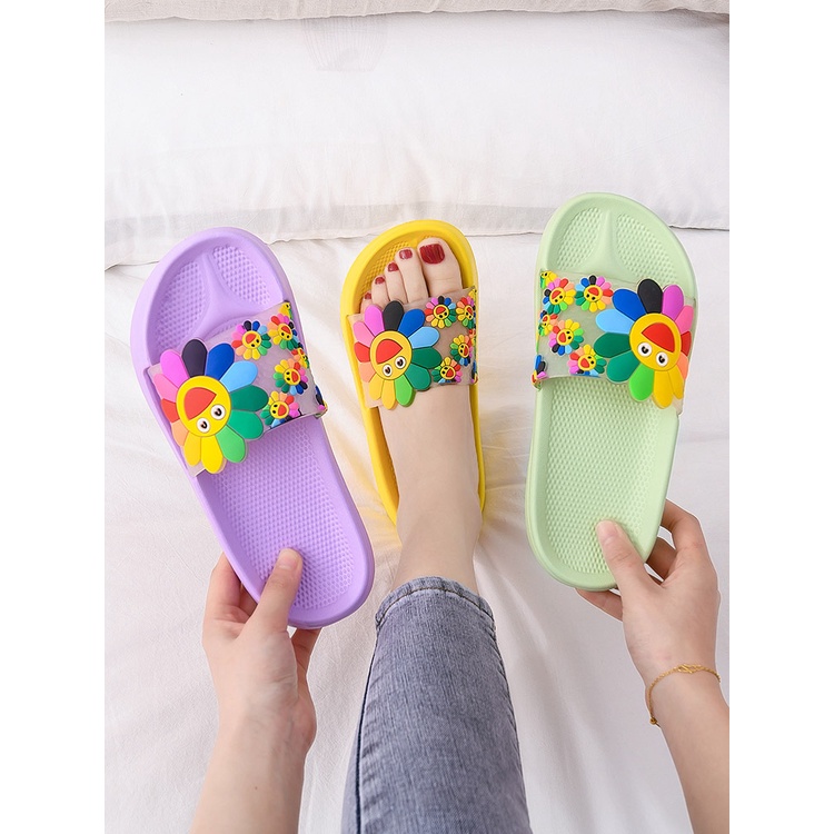 TweedyToys - Sandal Slip On Sunflower / Sandal Karet Wanita Lucu Import