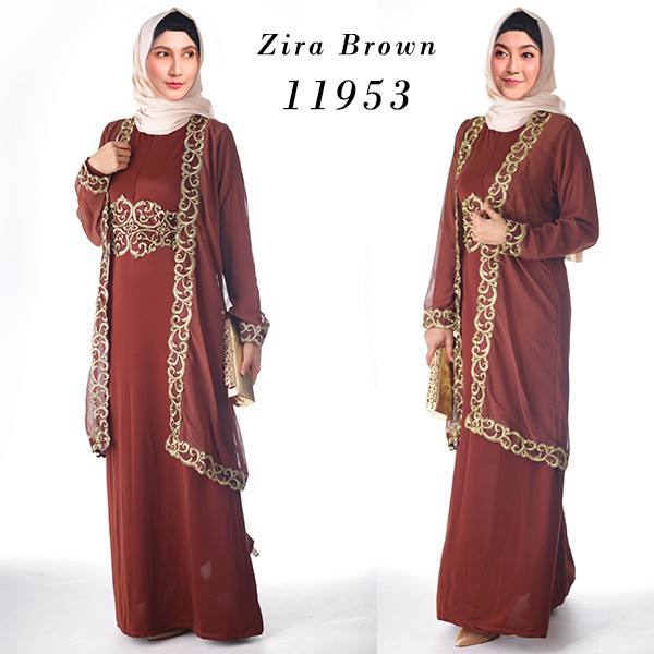 MAXI DRESS WANITA FASHION TRENDI KEKINIAN ZIRA ABAYA SYARI MUSLIMAH