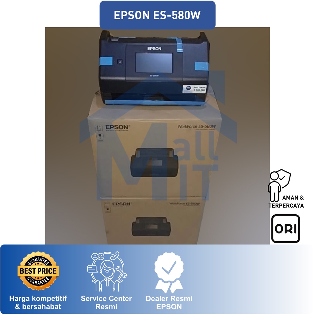 (PACKING KAYU) Scanner Epson ES-580W ES580W ES 580W ES 580 W A3 WiFI Garansi Resmi