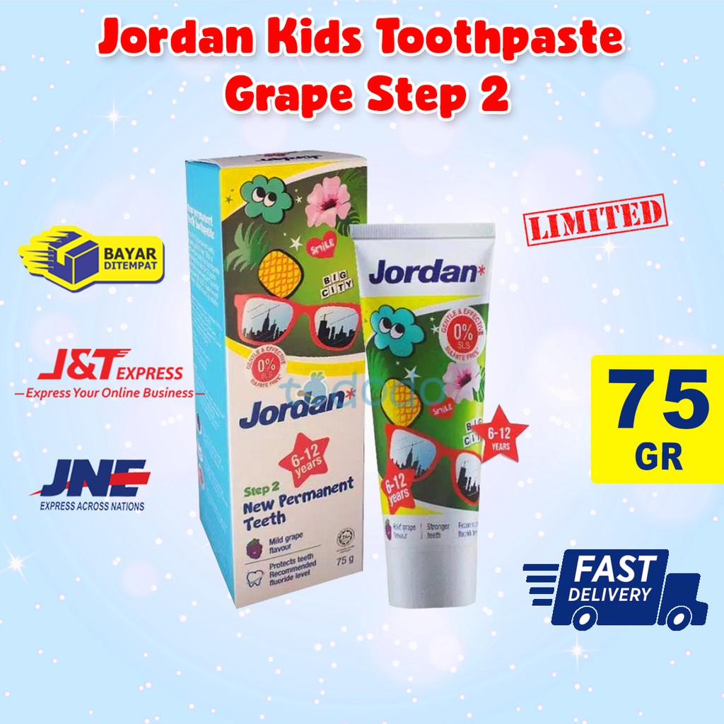 Jordan Kids Toothpaste - Pasta Gigi Step 2 Grape (75GR)