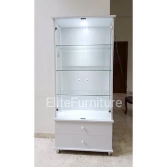 Lemari Tas 2Pintu , Lemari Kaca 2Pintu , Lemari Pajangan kaca 2Pintu + Lampu , Lemari Kaca Minimalis