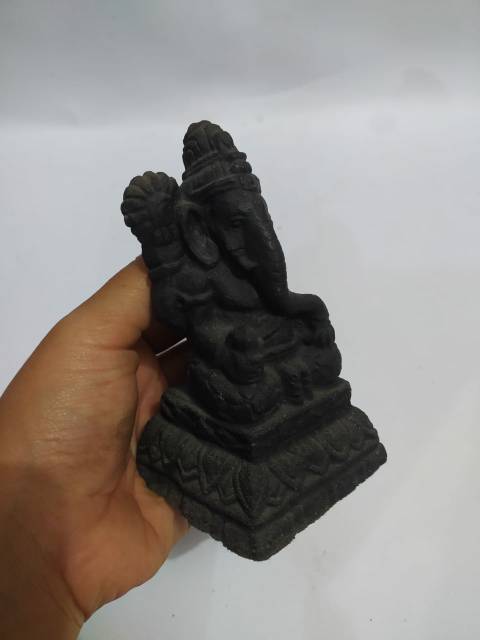 PAJANGAN MINIATUR PATUNG GANESHA BALI TANPA TEDENG KECIL HITAM BAHAN FIBERGLASS - DEKORASI RUMAH