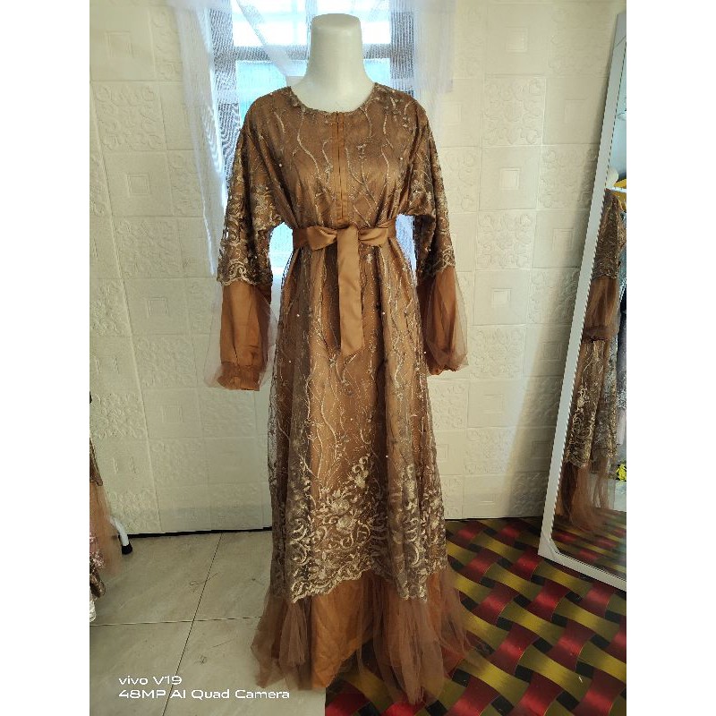 gaun kebaya lengan balon