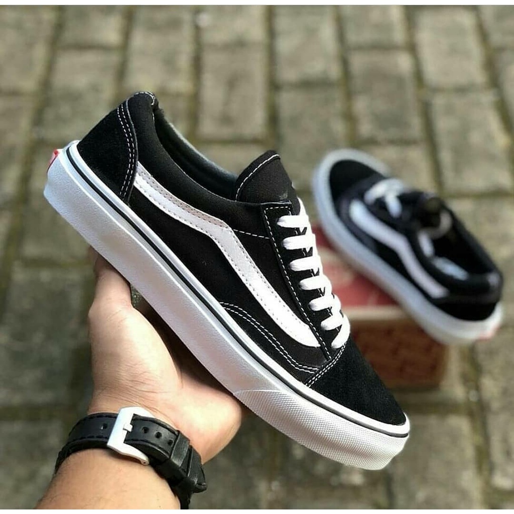 Sepatu Vans Oldskool Black White Size 36-43 Premium Quality Made In China