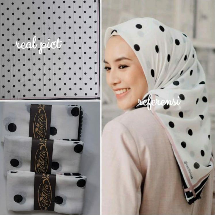 ♕ Jilbab motif/Voal/kerudung segiempat motif voal Polkadot ➻