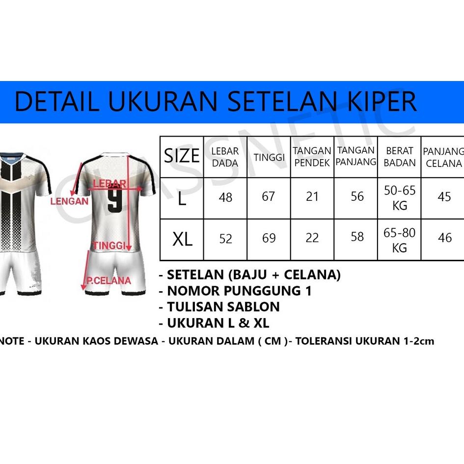 BAJU KAOS BOLA SETELAN KIPER PANJANG FUTSAL PRIA / COWOK DEWASA MOTIF SAYAP TERBARU MURAH