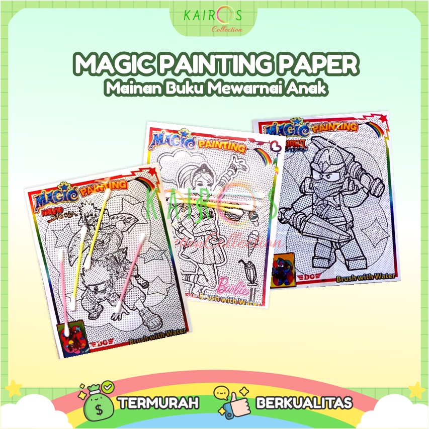 Magic Painting Paper Kertas Warna Anak Buku Mewarnai Anak