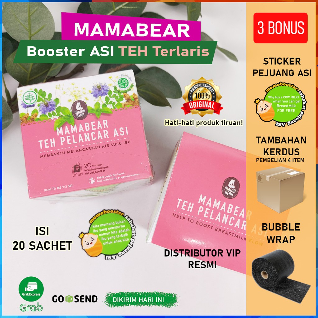 MamaBear Teh Pelancar ASI 60gr Nursing Tea For Healthy Lactation Mama Bear ASI Booster