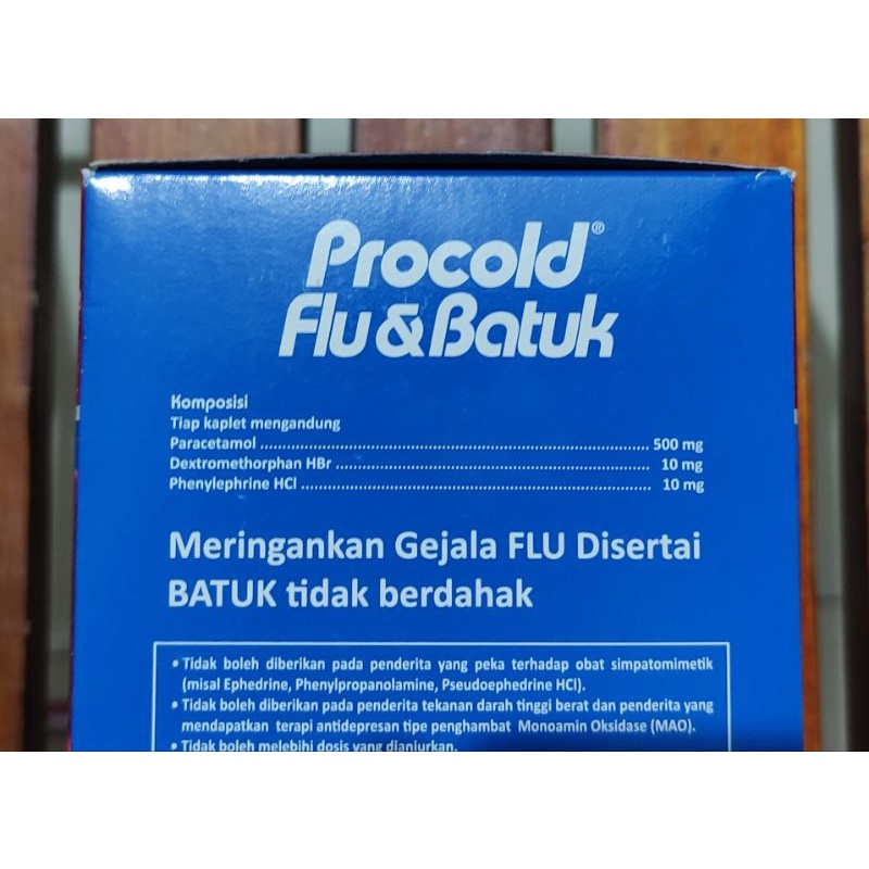 Procold Flu &amp; Batuk Isi 6 Kaplet / Gejala Flu / Batuk Tidak Berdahak