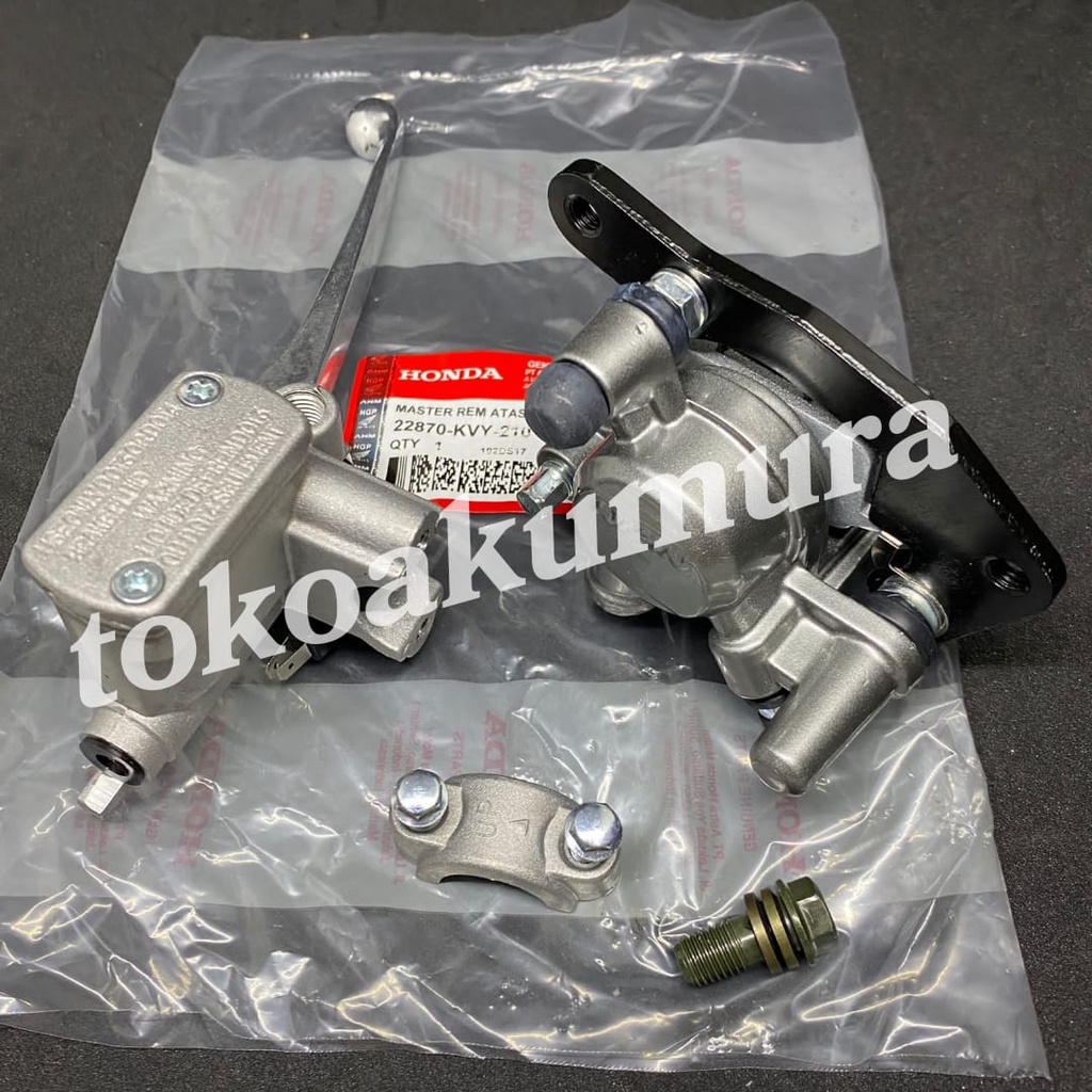master rem atas SILVER assy plus kaliper cakram SILVER depan beat karbu vario lama vario karbu scoopy karbu