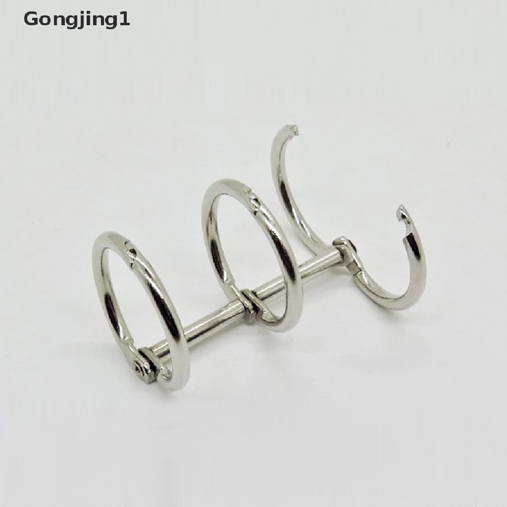 Gongjing1 2Pcs Klip Binder Loose Leaf 3 Ring Bahan Metal Untuk Buku Catatanalbumscrapbook