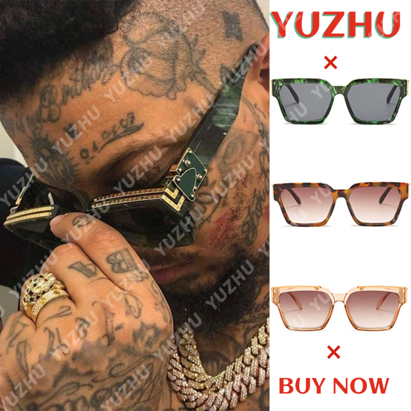 【YUZHU】COD Bingkai Fashion Baru Oversized Lapangan Dihiasi Sunglasses