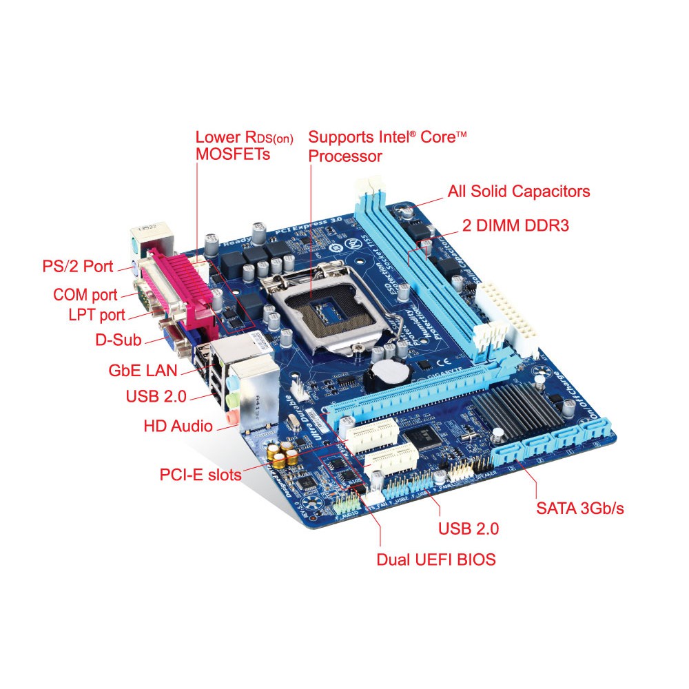 MAINBOARD MOBO MOTHERBOARD LGA 1155 H61 NEW