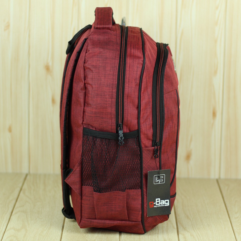 Tas Polo Kerja Dinas Punggung Pria Denim Scotlet Maroon Bahan Polyester Free Raincover Ransel Sekolah Kuat Termurah Big Promo