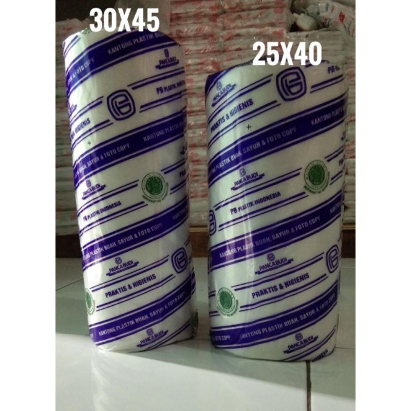 HD Roll Panca Budi/Plastik Buah/Kantong Sayur/Plastik Fotokopi/Plastik HD Rol 25x40 30x45