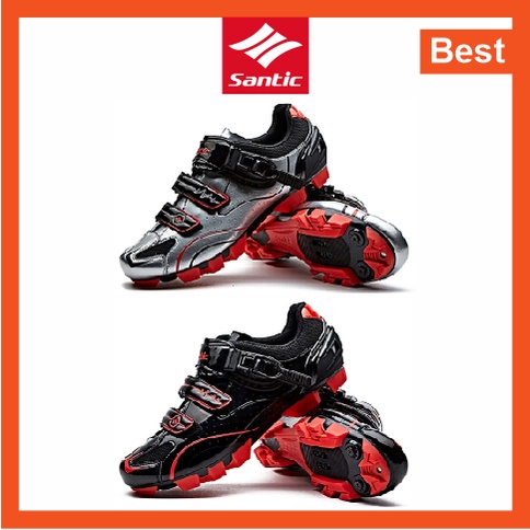 Sepatu Sepeda MTB Santic Warna Hitam Sepatu Sepeda MTB Tipe Knight 2 Sepatu Sepeda Santic WMS17001H