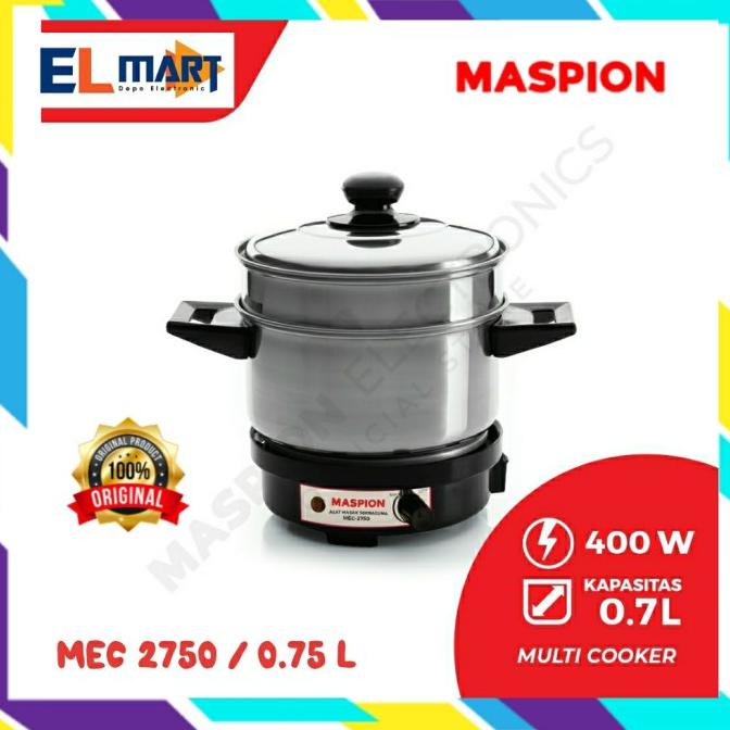 Panci Mug Listrik Maspion Multi Cooker MEC 2750 - MEC2750 0,75 Liter