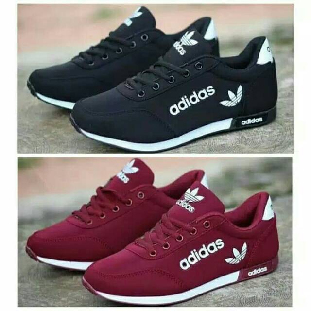 Gaya Sepatu Wanita Adidas Song Hye Kyo Dots Pro Sneakers Maroon Navy Abu Hitam Elegan Super Kekinian