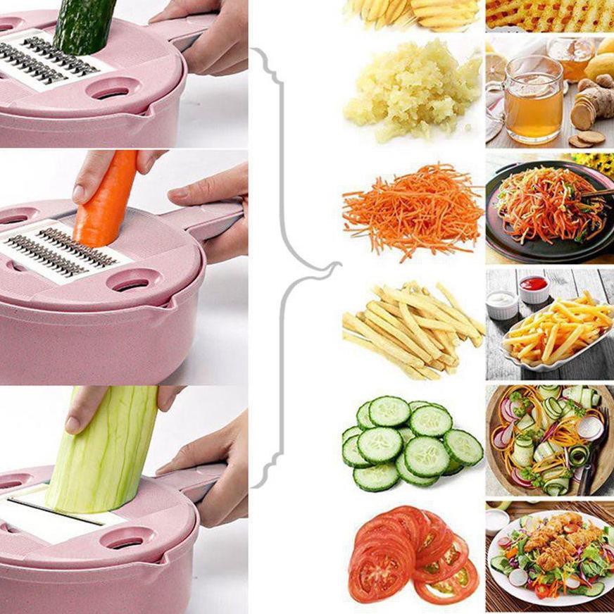 WZC SHENAR, ALAT PEMOTONG SAYUR 12 IN 1 / PARUTAN SAYUR KENTANG / ALAT PEMOTONG SAYUR SERBAGUNA .