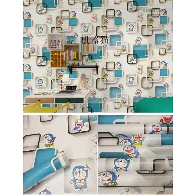 Wallpaper dinding Doraemon 3d Walpaper doraemon WALLPAPER DORA EMON