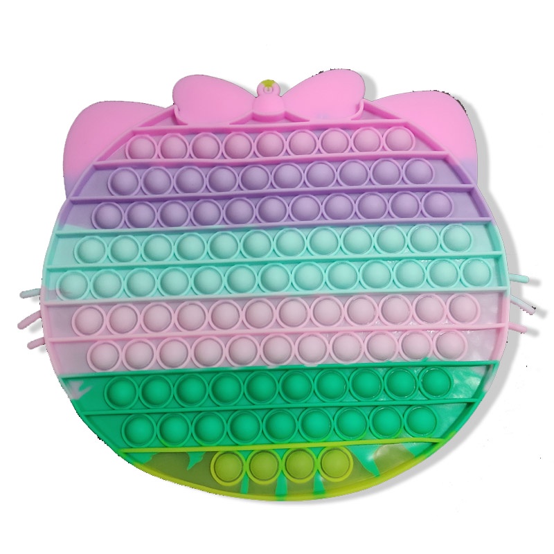 Pop it fidget toy Ukuran Super Jumbo push pop it rainbow mainan edukasi stress release-HK Kepala RGB 30cm