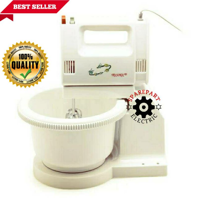 HAND MIXER / STAND MIXER COM MANGKOK PENGADUK KUE / PENGOCOK TELUR BERKUALITAS