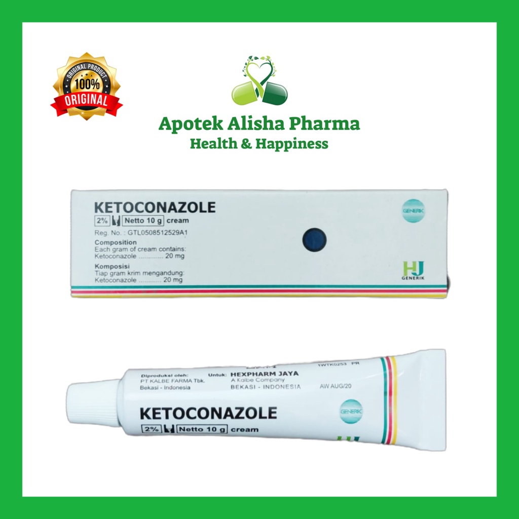 KETOKONAZOLE Krim 10 gram - Salep Gatal Jamur Kadas Kurap Kutu Air