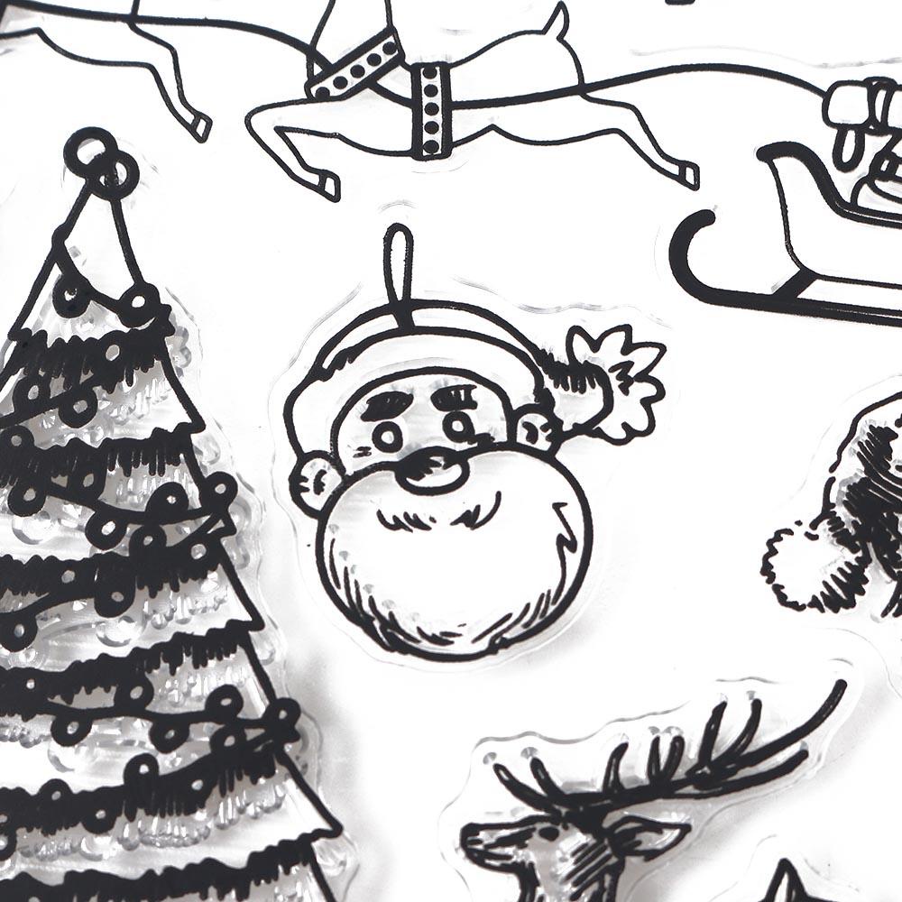 Top Stempel Transparan Motif Santa Claus Lucu Untuk Craft DIY