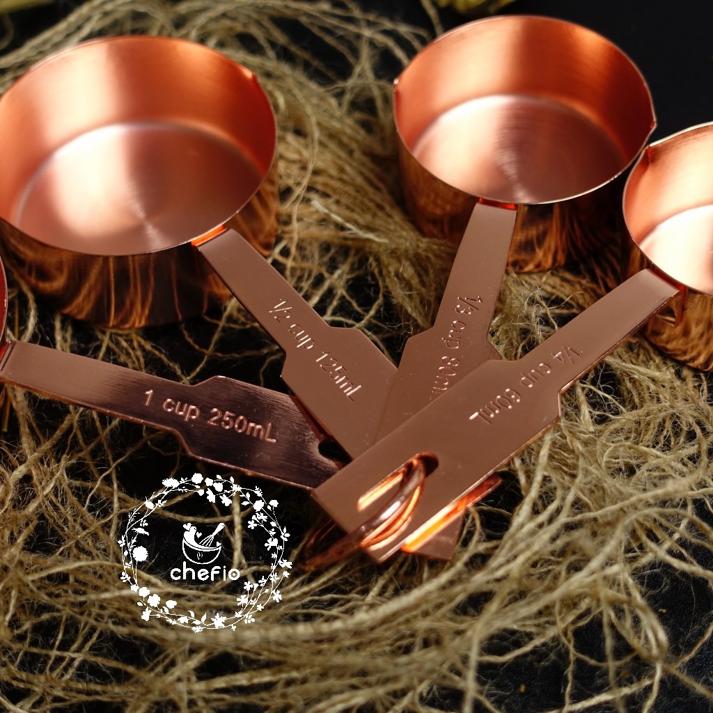 Chefio Sendok Takar Cup Rosegold / Takaran / Measuring Cup Size