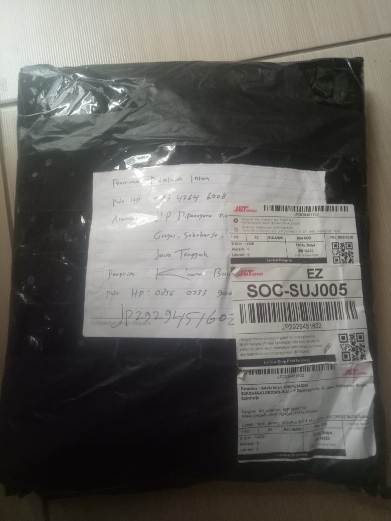 Couple Batik Keluarga Hem Dress Batik Anak Motif Ulir Merah