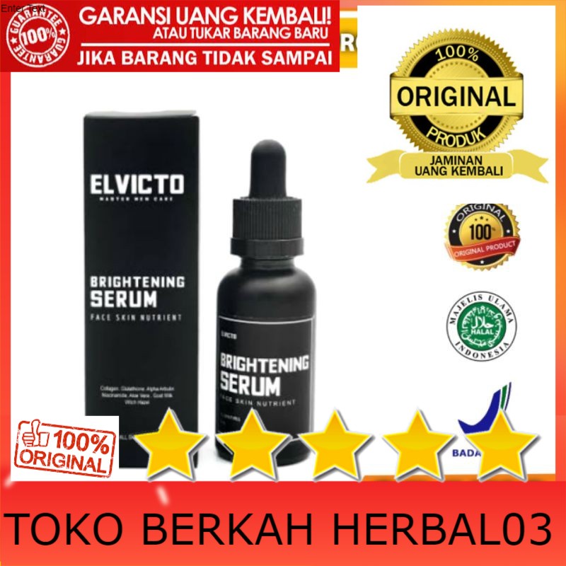 100% ASLI Elvicto Serum Brightening Pemutih Kulit Wajah Pria Terbaik - Elvicto Perawatan Untuk Pria