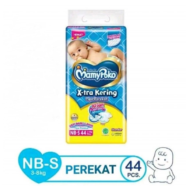 Mamypoko xtra kering tipe perekat tape NB-S44 / M40