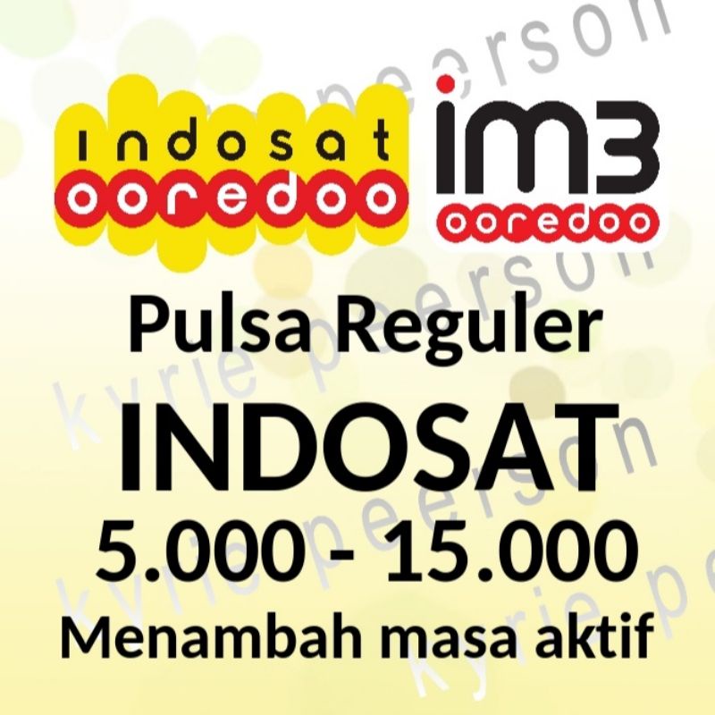 Pulsa Indosat 5000 - 15000 menambah masa aktif Pulsa reguler Indosat Pulsa reguler im3 pulsa indosat