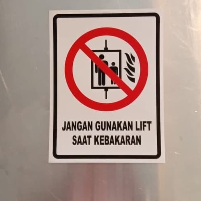 

STICKER RAMBU K3 JANGAN GUNAKAN LIFT SAAT KEBAKARAN