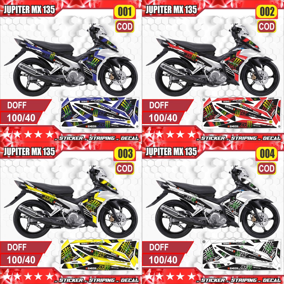 Stiker decal striping yamaha Jupiter Mx New 135 Variasi Monster