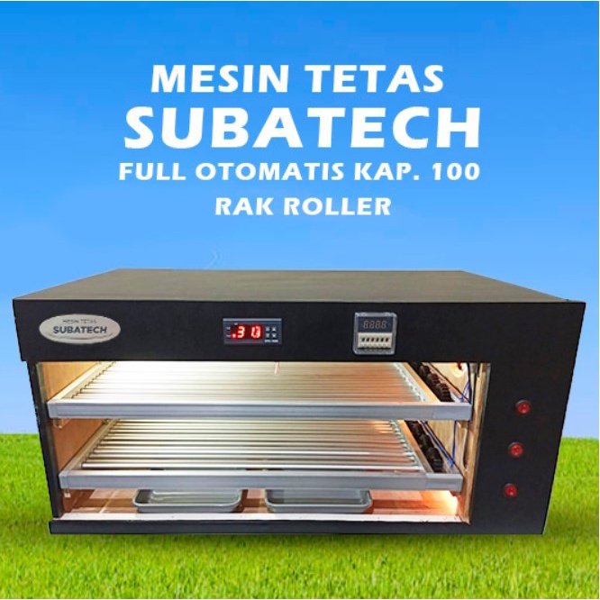 SUBATECH Mesin Tetas Telur Full Otomatis Kap.100 Rak Roller Penetas