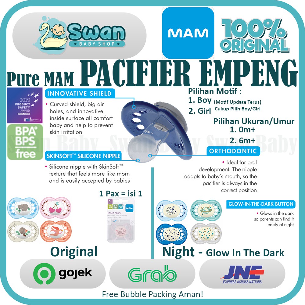 MAM Pacifier / Empeng Bayi / Original / Night