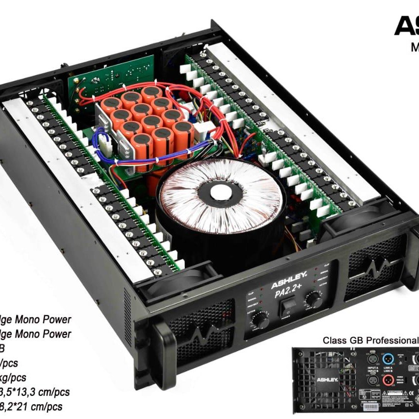 (PETI KAYU) Power Amplifier Ashley PA 2.2+ / PA2.2+/ PA 2.2 Plus Class GB Original