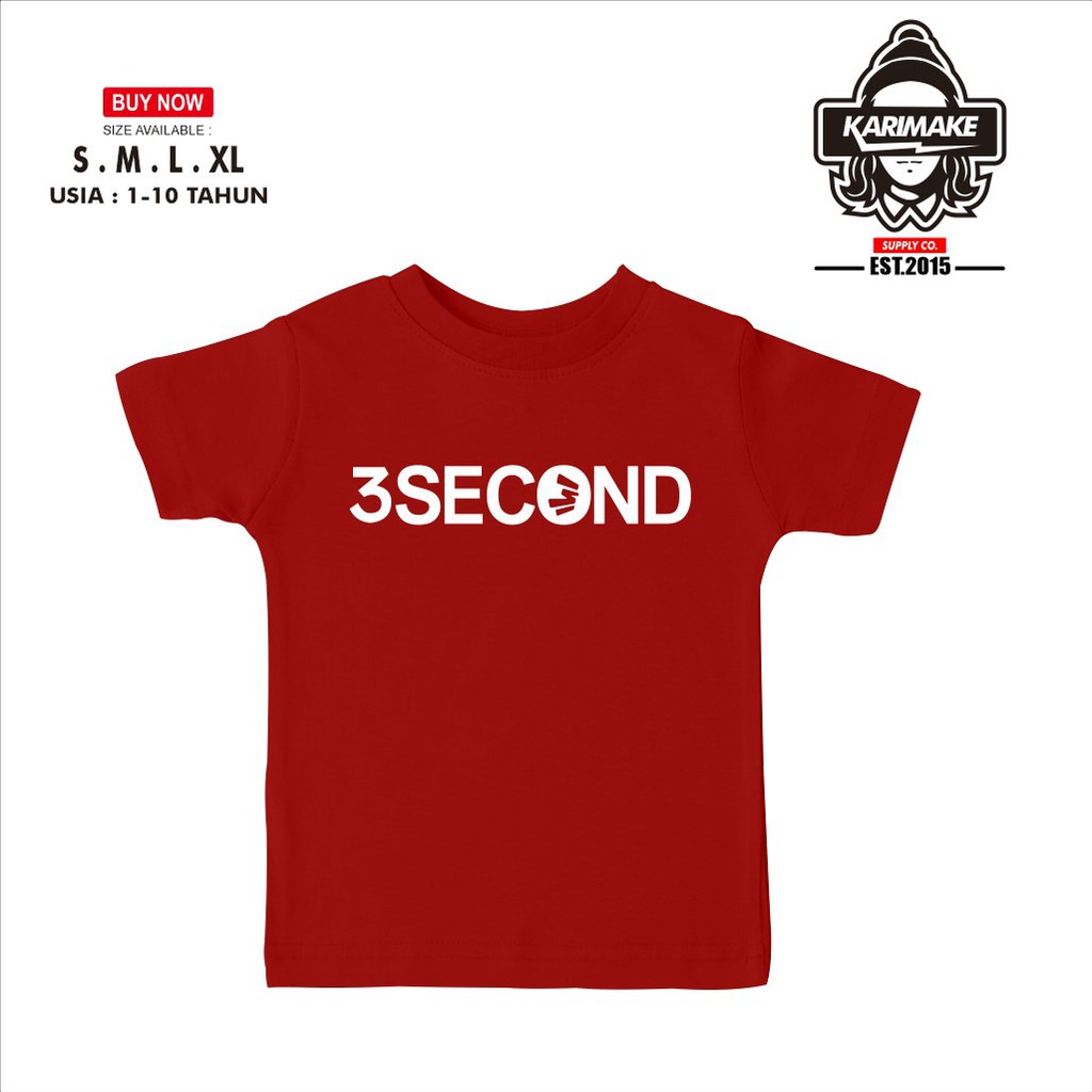 Kaos Baju Anak 3SCO 3Second 3 Second Kaos Distro