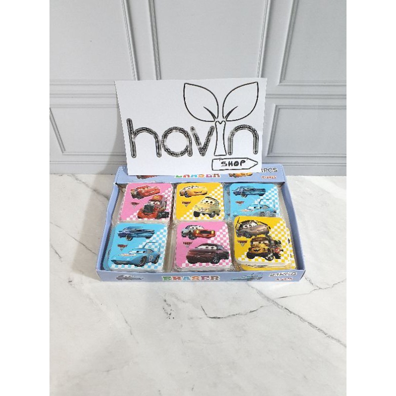 (24pc) penghapus murah/hapusan karakter/stip fancy/OB KECIL-Cars