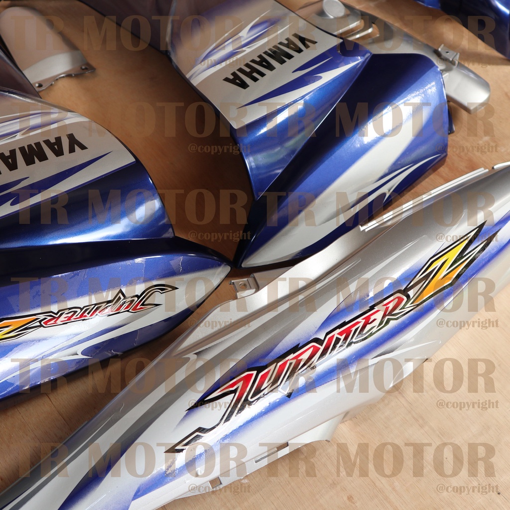 Cover Body Jupiter Z New Burhan 2007 Biru Silver Full Set Halus Bodi Jupiter Z Burhan Body Jupiter Z New