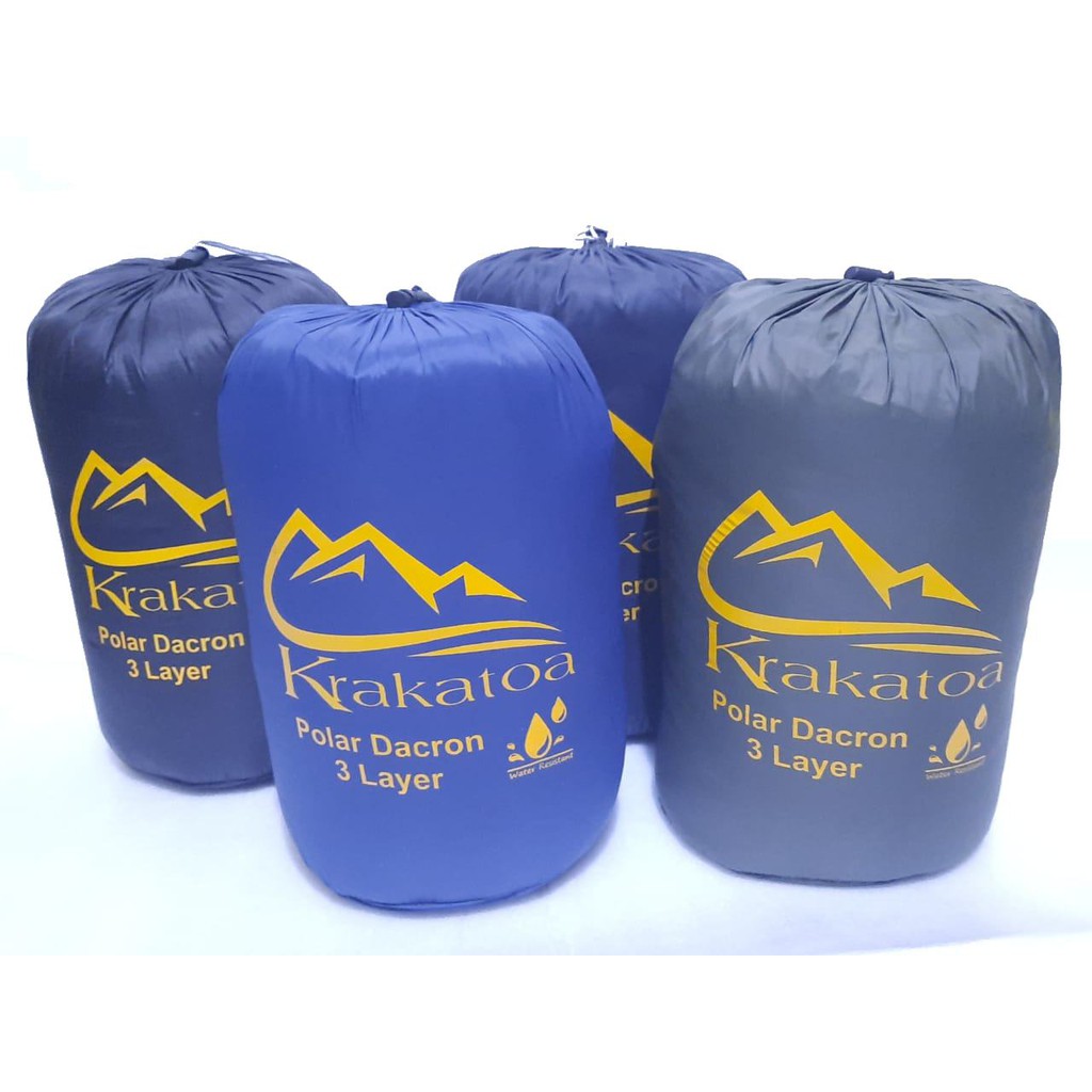 【Bisa COD】 Sleeping Bag Polar Dacron 3 Lapis Tebal 4 OZ * Waterproof` Kantong Tidur * SleepingBag WP