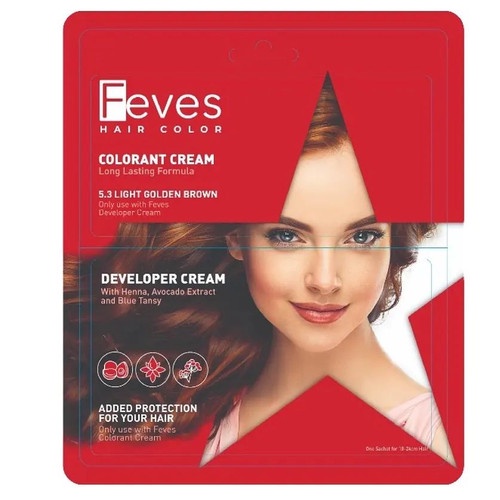 FEVES Colorant Cream | Hair Color | Cat Rambut | Cat Rambut Sachet (✔ BPOM)